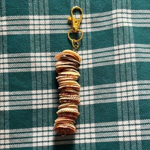 Gold and Brown Shell Keychain